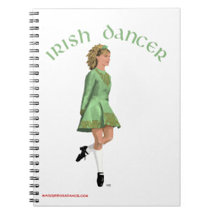 Irish Step Dancer - Green Notebook