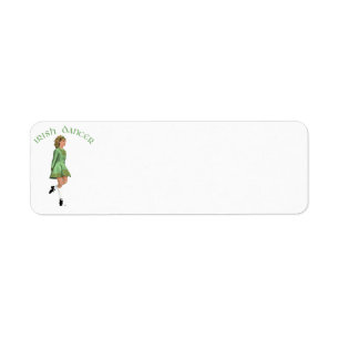 Irish Step Dancer - Green Return Address Label