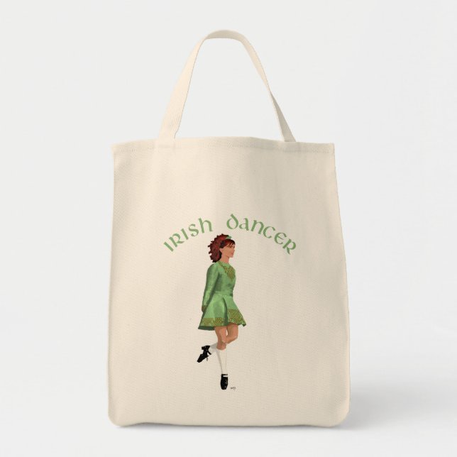 Irish Step Dancer - Green Tote Bag (Front)