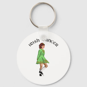 Irish Step Dancer in Green Dress Key Ring