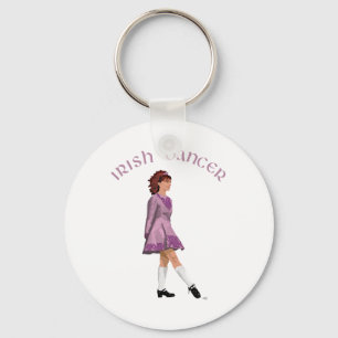 Irish Step Dancer in Mauve Dress Key Ring