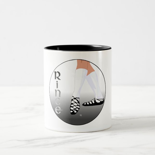 Irish Step Dancer - Soft Shoe - Rince Two-Tone Coffee Mug (Center)