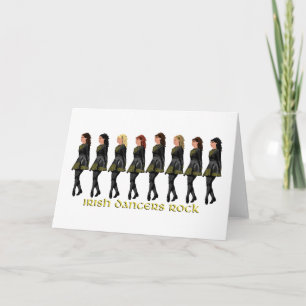 Irish Step Dancers Rock Card