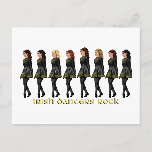 Irish Step Dancers Rock Postcard (Front)