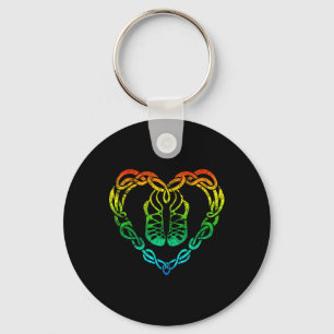 Irish Step Dancing Celtic Knot Heart T Shirt Gift  Key Ring