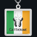 Irish Step Dancing Silver Plated Necklace<br><div class="desc">Fun gift for your Irish Step Dancer</div>