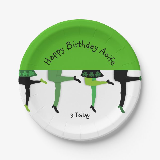 Irish Stepdancers' Legs Paper Plate (Front)