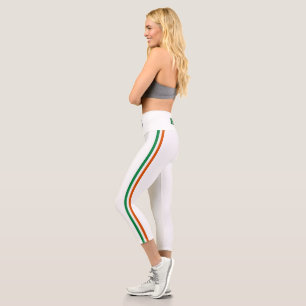 Irish stripes flag capri leggings