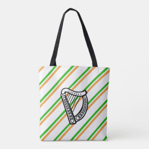 Irish stripes flag tote bag