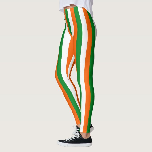 Irish Style Colour Stripes Decor on Leggings (Left)