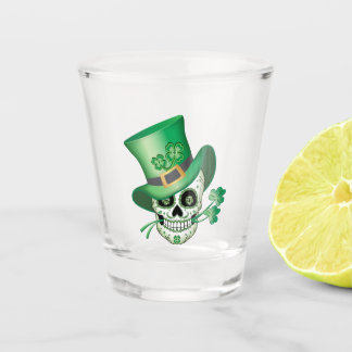 Irish Sugar Skull Shot Glass