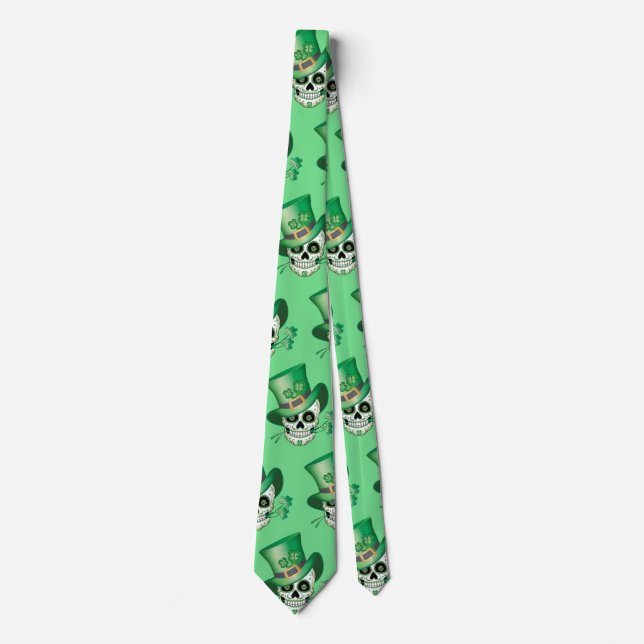 Irish Sugar Skull Tie (Front)