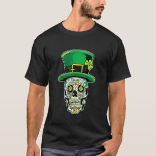 Irish Sugar Skulls Paddys St Patricks Day Calavera T-Shirt