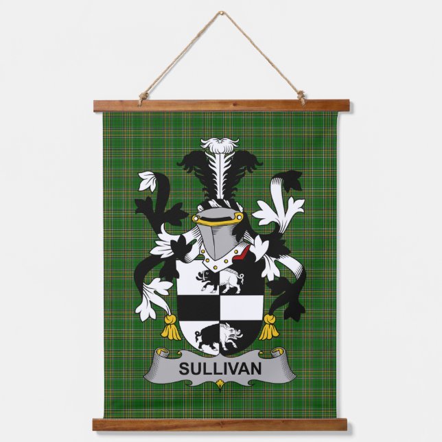 Irish Sullivan or O_Sullivan (Beare) Coat of Arms  Hanging Tapestry (Front)