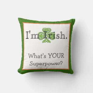 Irish Superpower Funny Cushion