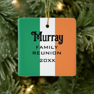 Irish Surname Name Custom Ceramic Ornament