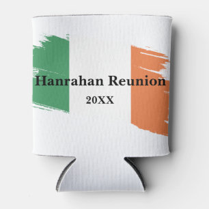 Irish Surname Name Custom Flag Colours Reunion Can Cooler
