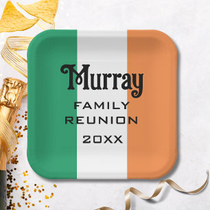 Irish Surname Name Custom  Paper Plate