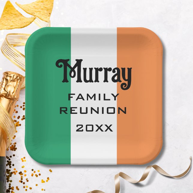 Irish Surname Name Custom  Paper Plate (Creator Uploaded)