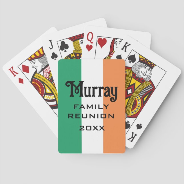 Irish Surname Name Custom  Playing Cards (Back)