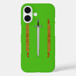Irish Sword and Knotwork iPhone 16 Case