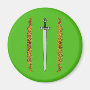 Irish Sword and Knotwork Magnet