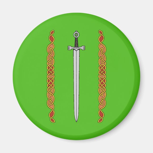 Irish Sword and Knotwork Magnet (Front)
