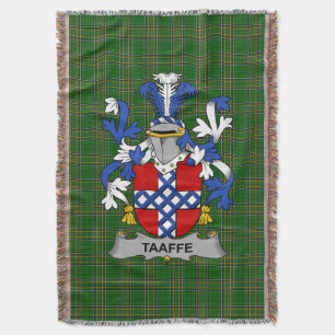 Irish Taaffe Coat of Arms Family Crest Ireland Throw Blanket