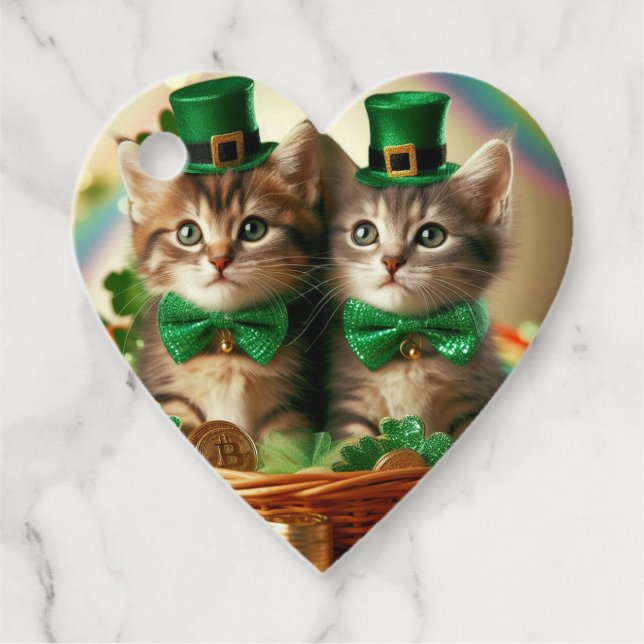 Irish Tabby Kittens Favour Tags (Front)