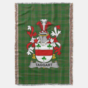 Irish Taggart or McEntaggart Coat of Arms Family Throw Blanket