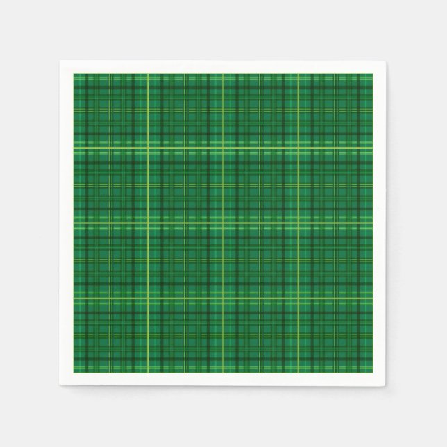 Irish Tartan Paper Party Napkins (Front)