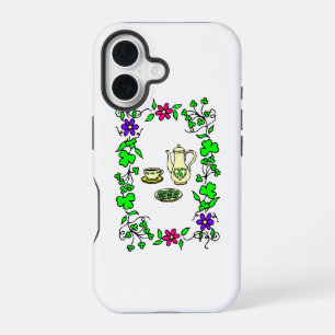 Irish Tea Set Theme St. Patrick's Day iPhone 16 Case