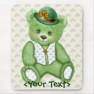 Irish Teddybear - Green Mouse Pad