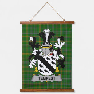 Irish Tempest Coat of Arms Family Crest Hanging Tapestry