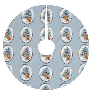 Irish Terrier Christmas Brushed Polyester Tree Skirt