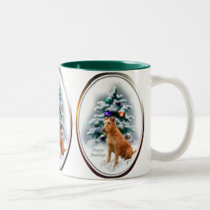 Irish Terrier Christmas Gifts Two-Tone Coffee Mug