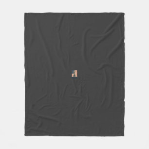 Irish Terrier Dad Patriotic Vintage Fleece Blanket
