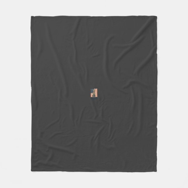 Irish Terrier Dad Patriotic Vintage Fleece Blanket (Front)