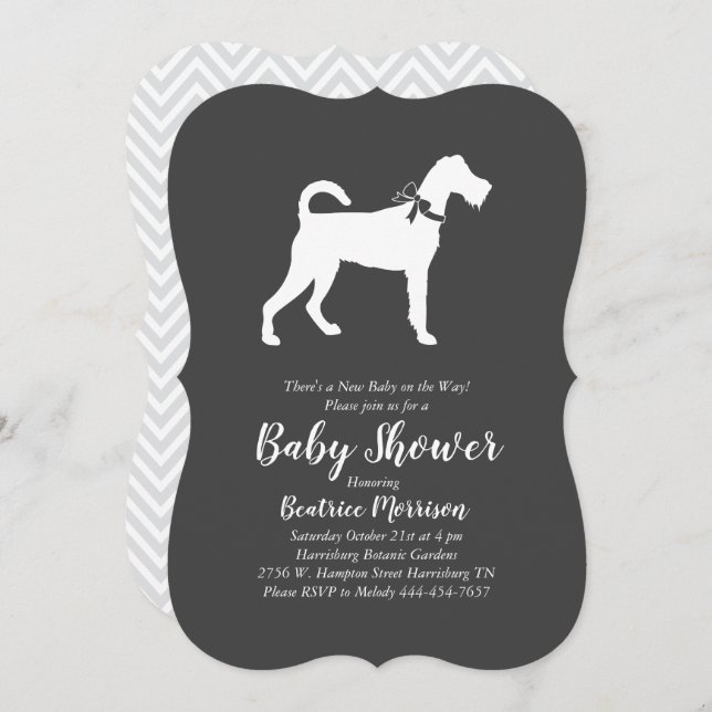 Irish Terrier Dog Baby Shower Gender Neutral Invitation (Front/Back)