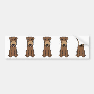 Irish Terrier Dog Cartoon Bumper Sticker