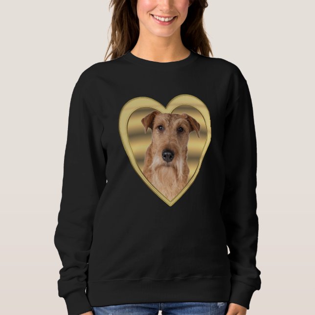 Irish Terrier Dog Dog Heart  Irish Terrier  1 Sweatshirt (Front)