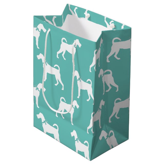 Irish Terrier Dog Puppy Medium Gift Bag (Front Angled)