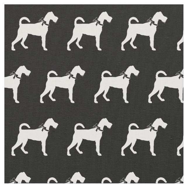Irish Terrier Dog Silhouette Pet Fabric (Close Up)