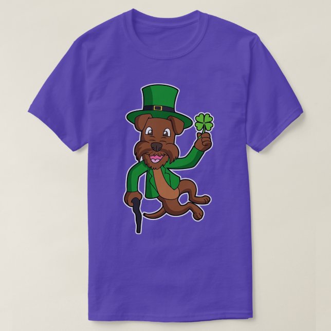 Irish Terrier Dog St Patricks Day Lucky Heel Click T-Shirt (Design Front)