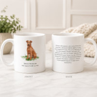 Irish Terrier Dog Watercolor Breed Quote