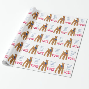 Irish Terrier Elections Wrapping Paper