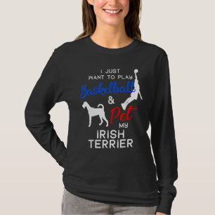 Irish Terrier Funny Basketball Dog Owner Xmas T-Shirt
