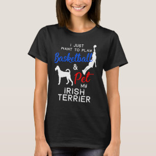 Irish Terrier Funny Basketball Dog Owner Xmas T-Shirt