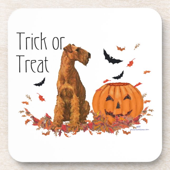 Irish Terrier Halloween Coaster (Front)