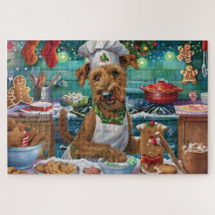 Irish Terrier Holiday Baking: Festive Christmas Jigsaw Puzzle